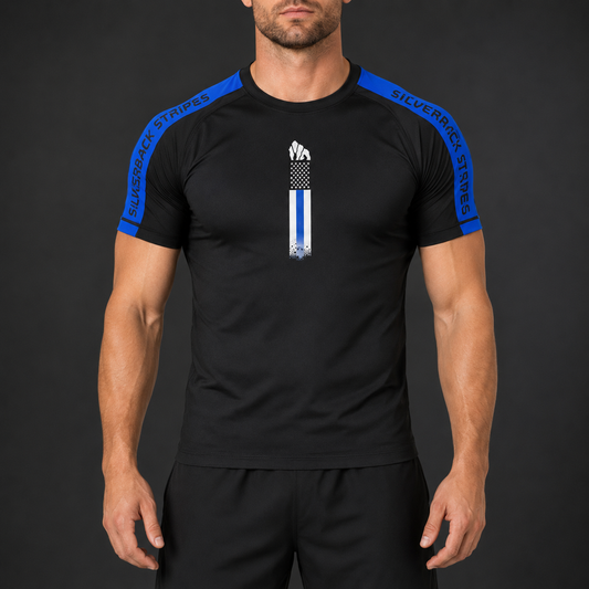 Blue Line Short Sleeve Rash Guard