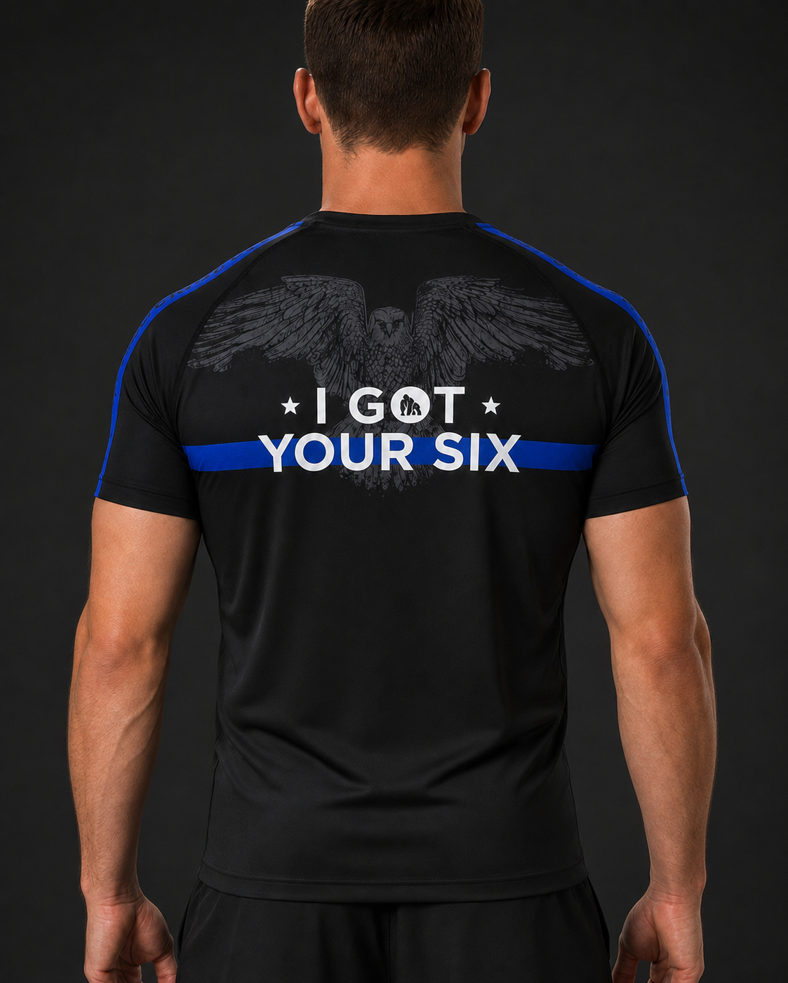 Blue Line Rash Guard – Short Sleeve