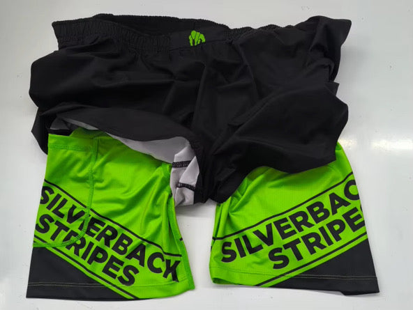 Silverback Stripes 2-in-1 MMA Fight Shorts – Green Liner