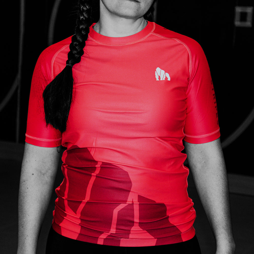 Silverback Red Short Sleeve Rash Guard V.1 – Silverback Stripes