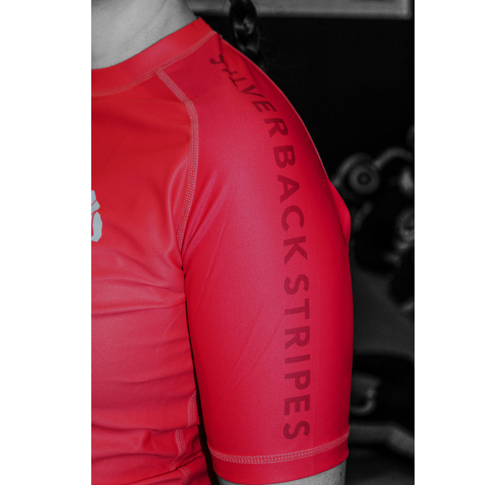 Silverback Red Short Sleeve Rash Guard V.1 – Silverback Stripes