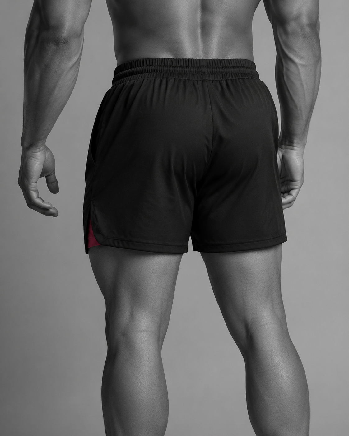 Silverback Stripes 2-in-1 MMA Fight Shorts – Red Liner