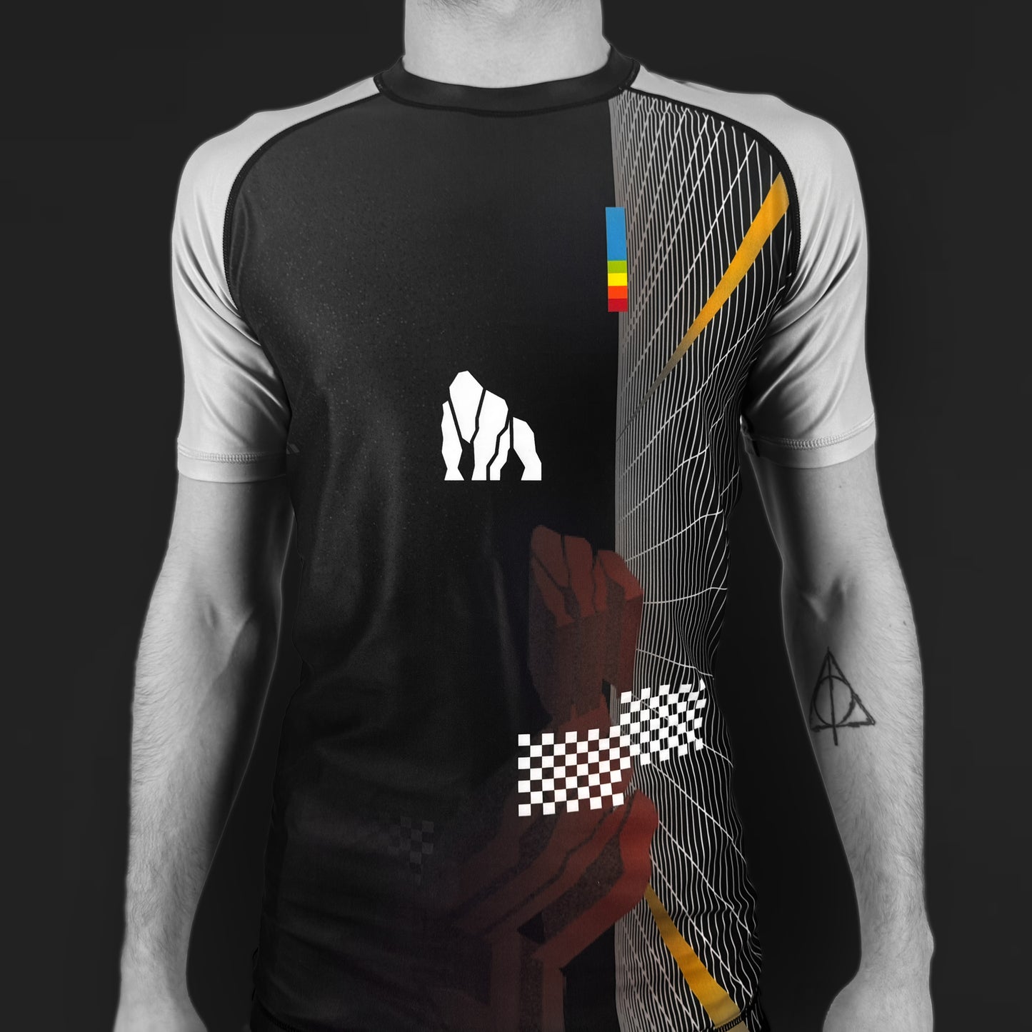 THROWBACK - 80s Synth Short Sleeve Rash Guard