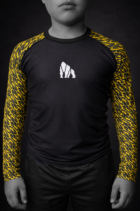 Silverback Kids Yellow Belt Long Sleeve Rash Guard V.3