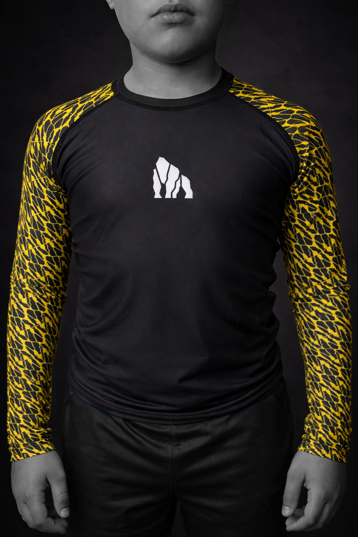 Silverback Kids Yellow Belt Long Sleeve Rash Guard V.3